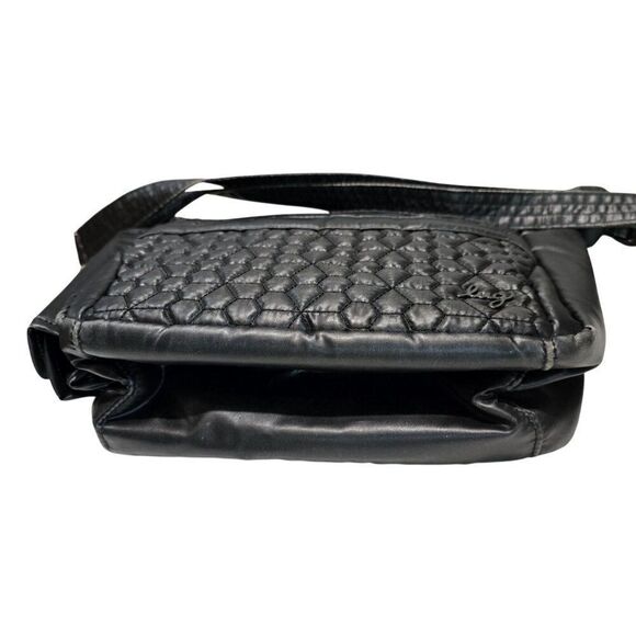 Lug Quilted Crossbody Bag With Multiple Zipper Pockets & Adjustable Strap - Picture 5 of 13